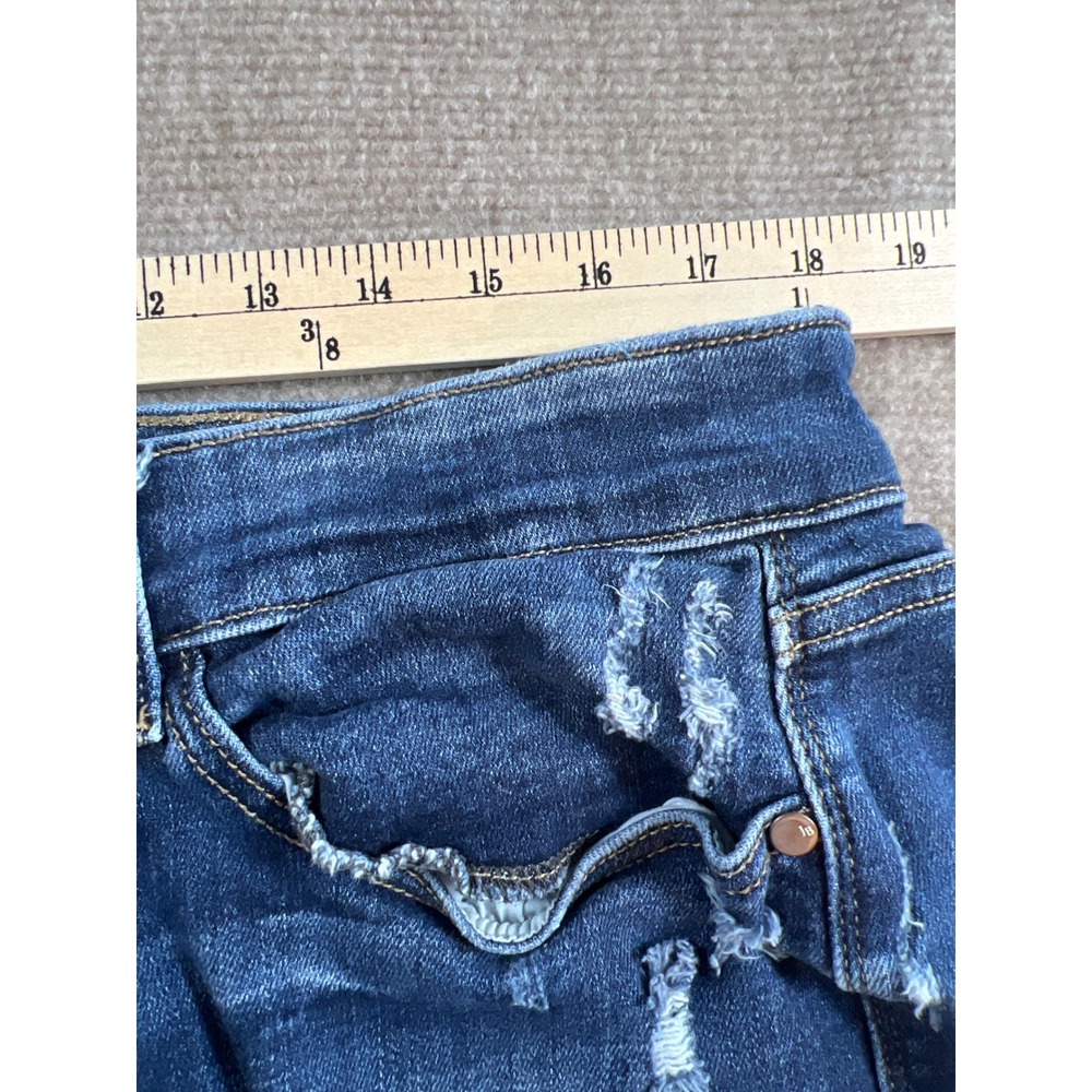 Judy Blue Los Angeles Wide Leg Distressed Jeans 20W Dark Wash JB82593DK-PL - Picture 6 of 13